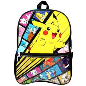 Pokemon Pikachu Anime Cartoon 4-Piece Backpack Accessories Set for boys