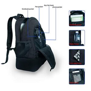 Caroo Gym Backpack with Shoe Compartment Fashion Water-Resistant Bag for Women Men Gym Yoga Outdoor Sport Hiking School Traval