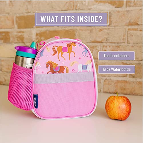 Wildkin Pack-it-All Kids Backpack Bundle with Clip-in Lunch Box (Horses)