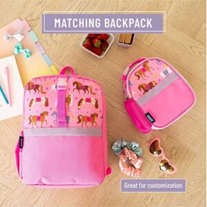 Wildkin Pack-it-All Kids Backpack Bundle with Clip-in Lunch Box (Horses)