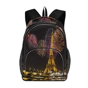 ALAZA Paris Eiffel Tower Light School Backpacks Travel Laptop Bags Bookbags for College Student