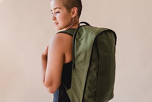 Moment Laptop & Tech Backpack [17L Olive] - Lightweight Everyday Canvas Tech, Camera, and Travel Bag With Laptop Sleeve for Men and Women