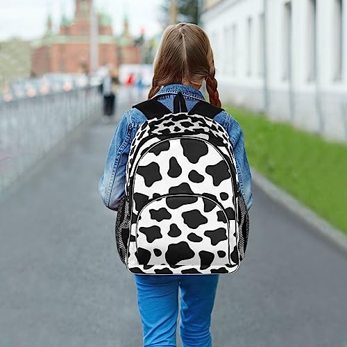 OREZI Fashion Backpack for Women Girl,Black And White Cow Print Schoolbag Backpack Bookbags Travel Bag Casual Daypack Rucksack for Student Teenagers kid's