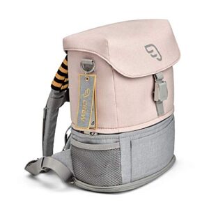 jetkids by stokke crew backpack, pink lemonade - kid’s lightweight expandable bag - great for school & travel - adjustable & water-resistant - best for ages 2-7