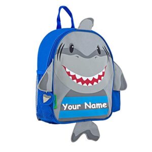 personalized shark mini sidekick backpack with custom name