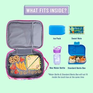 Wildkin Day2Day Backpack, Lunch Box Bag with Nap Mat Bundle (Groovy Mermaids)