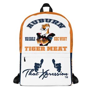 thatxpression fashion fitness auburn war eagle themed gym fitness laptop orange blue backpack