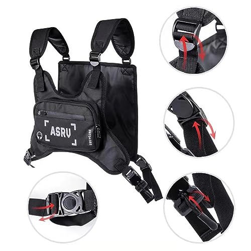 Ekfacmia Chest Bag, Harness Reflective Mens Chest Bag, Water Resistant Chest Pack, Chest Bag for Men