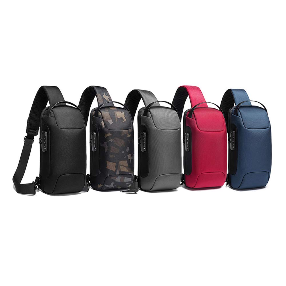 Sling Backpack for Men anti thief Sling Bag mens women USB Crossbody Shoulder Casual Daypack Rucksack Men'S Chest Bag