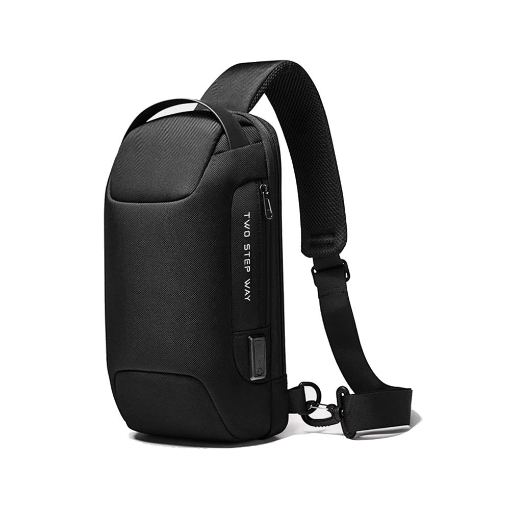 Sling Backpack for Men anti thief Sling Bag mens women USB Crossbody Shoulder Casual Daypack Rucksack Men'S Chest Bag