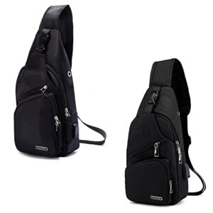 sling bag sling backpack crossbody backpack chest shoulder bag usb charger port