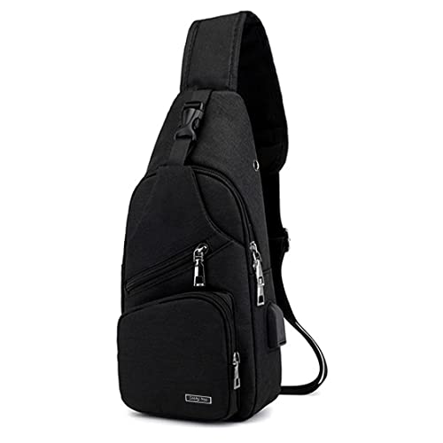 Sling Bag Sling Backpack Crossbody Backpack Chest Shoulder Bag USB Charger Port