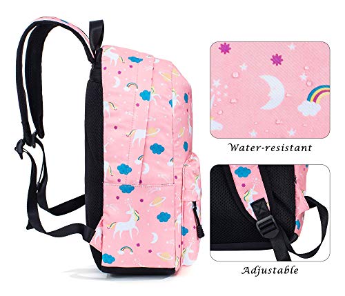 Leaper Striped School Backpack and Unicorn Backpack Bundle