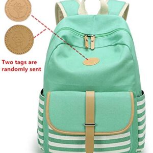 Leaper Striped School Backpack and Unicorn Backpack Bundle