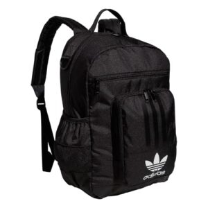 adidas originals originals national 3-stripes 2.0 backpack, black/white, one size