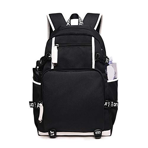 STBAO Cartoon Backpack Large Bookbag Anime Travel Backpack Cartoon USB Charging Laptop Shoulder Bag