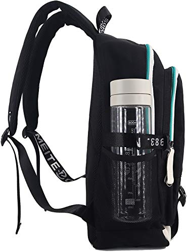 Roffatide Anime Hero Academia Backpack Printed College School Bag Laptop Backpack with USB Charging Port & Headphone Port