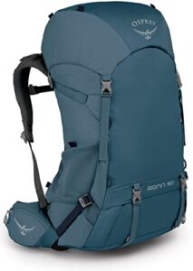 osprey renn 50l women's backpacking backpack, challenger blue, one size