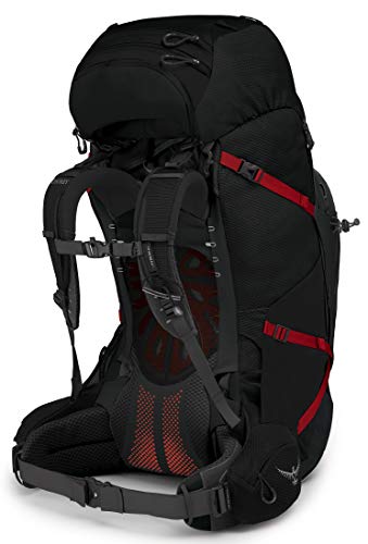 Osprey Aether Plus 85L Men's Backpacking Backpack, Black, S/M