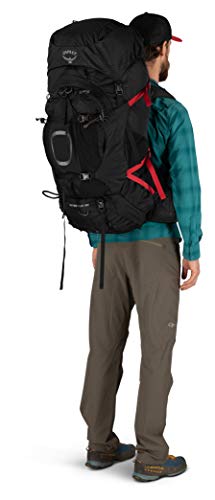 Osprey Aether Plus 100L Men's Backpacking Backpack, Black, L/XL