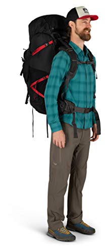 Osprey Aether Plus 100L Men's Backpacking Backpack, Black, L/XL