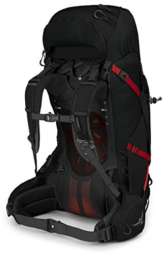 Osprey Aether Plus 60L Men's Backpacking Backpack, Black, S/M