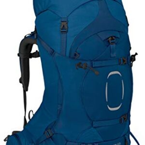 Osprey Aether 65L Men's Backpacking Backpack, Deep Water Blue, S/M