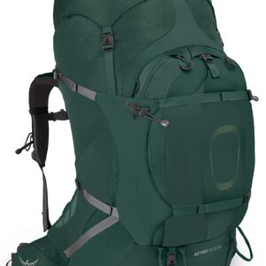 Osprey Aether Plus 100L Men's Backpacking Backpack, Axo Green, Small/Medium