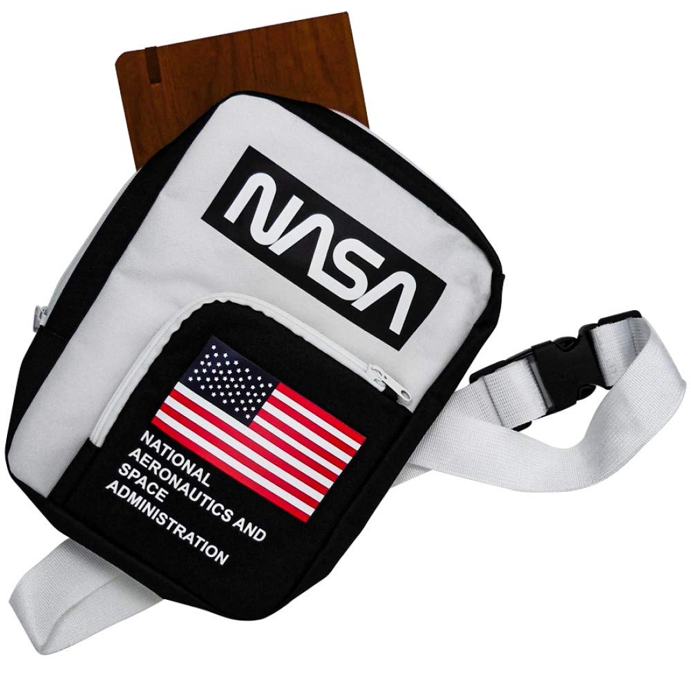 Ripple Junction NASA Flag Sling Bag Over the Shoulder for Adult Men, Women