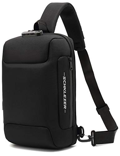 Schkleier Sling Bag USB Anti-theft Laptop Backpack, 13.3 Inch Casual Chest Shoulder Daypack for Men and Women