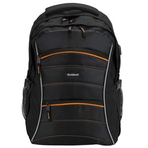 rockland smart gear usb laptop backpack, black, large