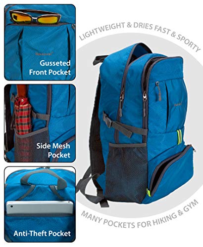 Rockland Packable Stowaway Backpack, Blue, Large