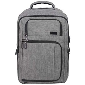 rockland slim pro usb laptop backpack, grey, large