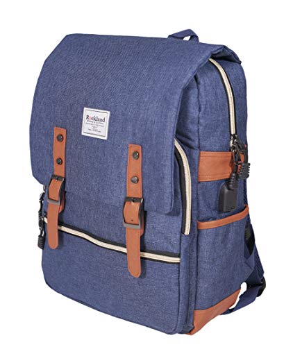 Rockland Heritage USB Laptop Backpack, Blue, Large