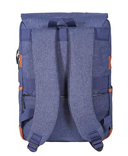 Rockland Heritage USB Laptop Backpack, Blue, Large