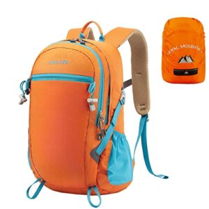 locallion 20l hiking backpack water resistant sports backpack high-capacity travel pack big wateproof bag for outdoor camping (orange)