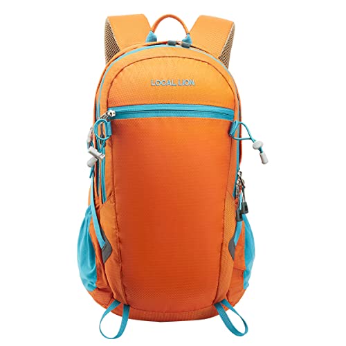 LOCALLION 20L Hiking Backpack Water Resistant Sports Backpack High-Capacity Travel Pack Big Wateproof Bag for Outdoor Camping (Orange)