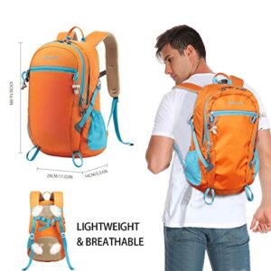 LOCALLION 20L Hiking Backpack Water Resistant Sports Backpack High-Capacity Travel Pack Big Wateproof Bag for Outdoor Camping (Orange)