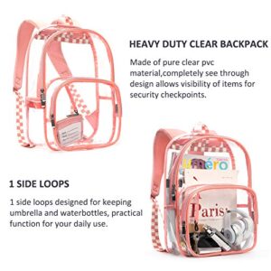 mommore Clear Backpack Durable Clear Bookbags Transparent Backpack for Work, Security