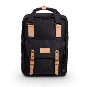 doughnut travel laptop backpack, slim durable reborn series daypack backpacks, water resistant college computer bag for men & women fits 14 inch notebook(black)