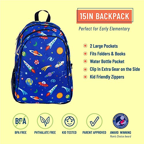 Wildkin 15 Inch Kids Backpack Bundle with Lunch Bag (Out of this World)