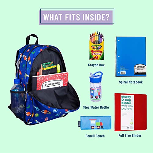 Wildkin 15 Inch Kids Backpack Bundle with Lunch Bag (Out of this World)