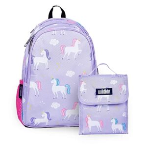 Wildkin 15 Inch Kids Backpack Bundle with Lunch Bag (Unicorn)