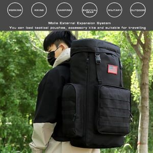 4land Big Camping Backpack for Men, Extra Large Hiking Backpack for Travel, 60L70L85L Oversized Waterproof Military Rucksack