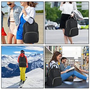 Laptop Backpack Women, Computer Backpack Women, Lightweight Backpack for Travel, Stylish Women Work Bag, College Casual Daypack 15.6 Inch, Waterproof Business Computer Backpack for Ladies Nurse, Black