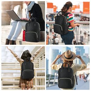 Laptop Backpack Women, Computer Backpack Women, Lightweight Backpack for Travel, Stylish Women Work Bag, College Casual Daypack 15.6 Inch, Waterproof Business Computer Backpack for Ladies Nurse, Black