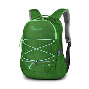 mountaintop kids backpack for boys girls preschool water resistant lightweight children daypack 10l, grass green