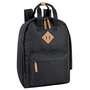 summit ridge laptop backpack for women, men for travel, school, college backpack with padded back, adjustable padded shoulder straps (black)
