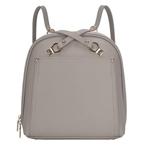 miztique - the daisy purse for women, soft vegan leather shoulder strap bag or convertible backpack - taupe