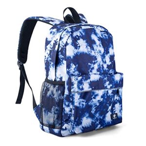 fenrici tie dye backpack, kids’ backpack for boys, girls, school bag with padded laptop compartment, tie dye print